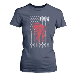 Native American Teepee American Flag T Shirt For Women