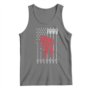Native American Teepee American Flag Tank Top