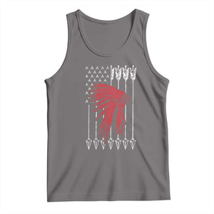 Native American Teepee American Flag Tank Top