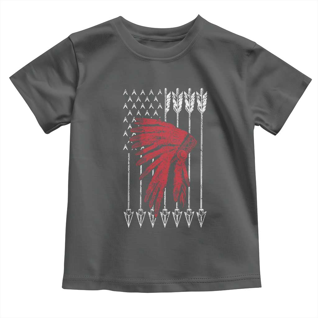 Native American Teepee American Flag Toddler T Shirt