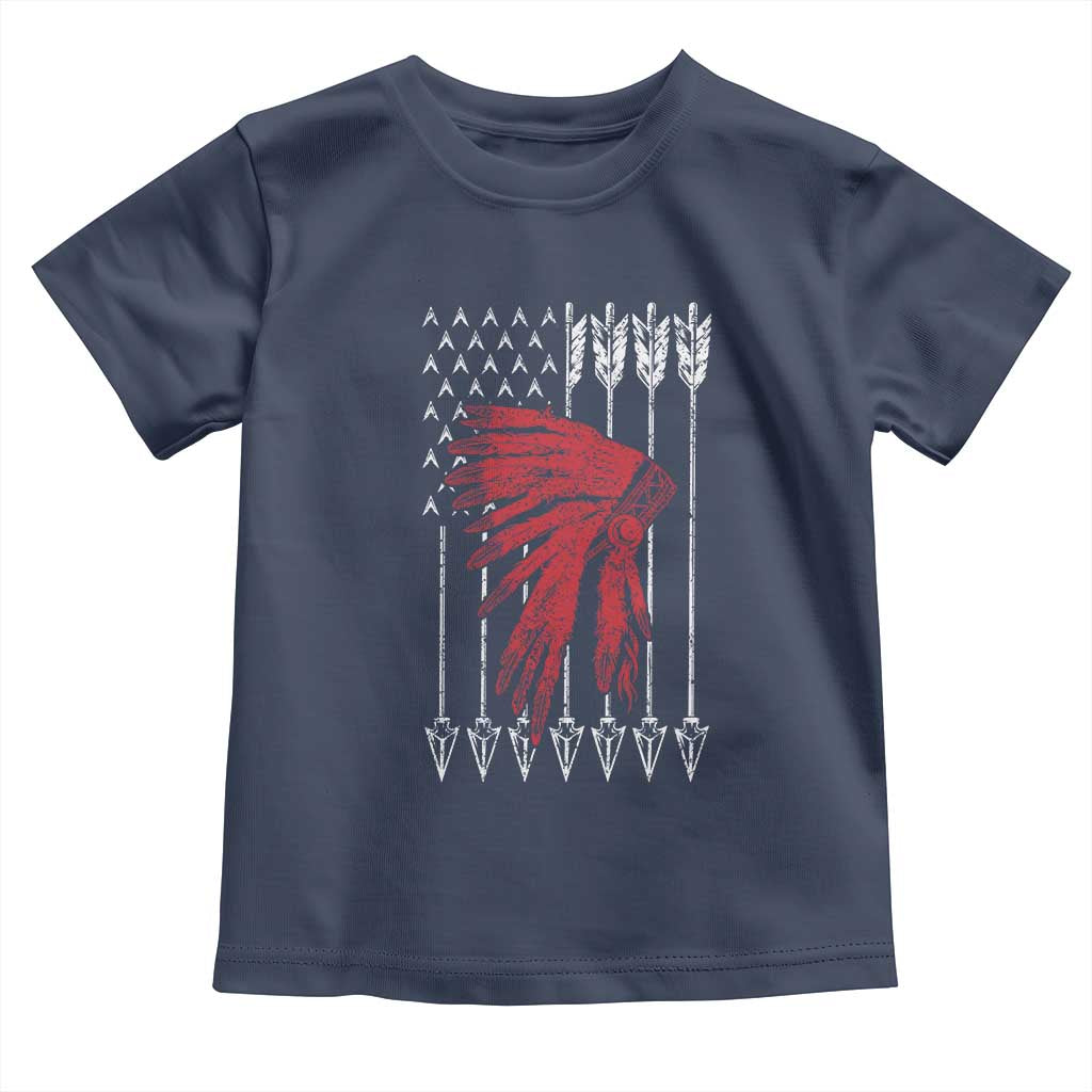 Native American Teepee American Flag Toddler T Shirt
