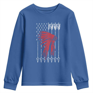Native American Teepee American Flag Youth Sweatshirt
