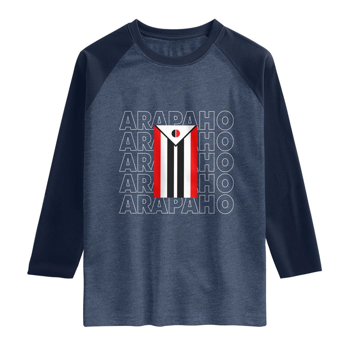 Arapaho Nation Flag Symbol Raglan Shirt