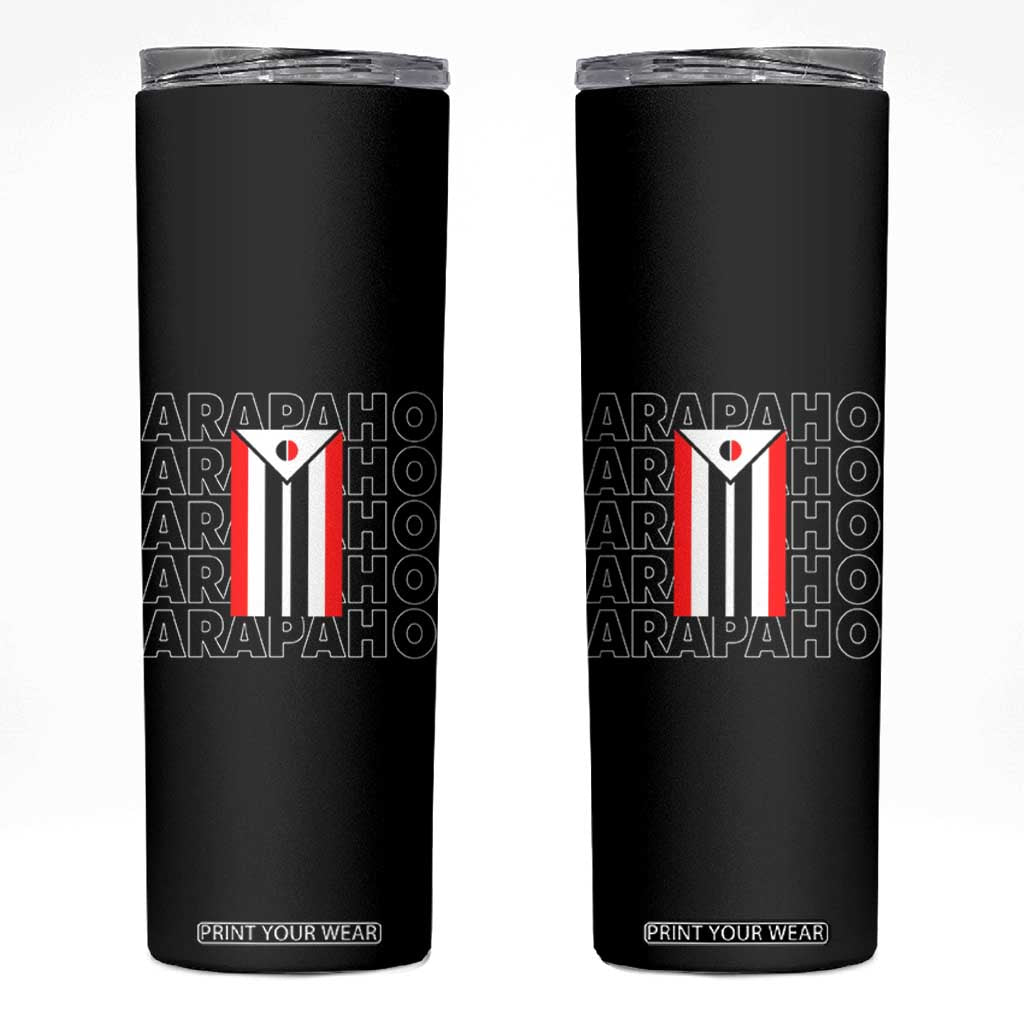 Arapaho Nation Flag Symbol Skinny Tumbler TS14 Black Print Your Wear
