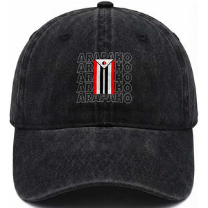 Arapaho Nation Flag Symbol Washed Cotton Baseball Cap