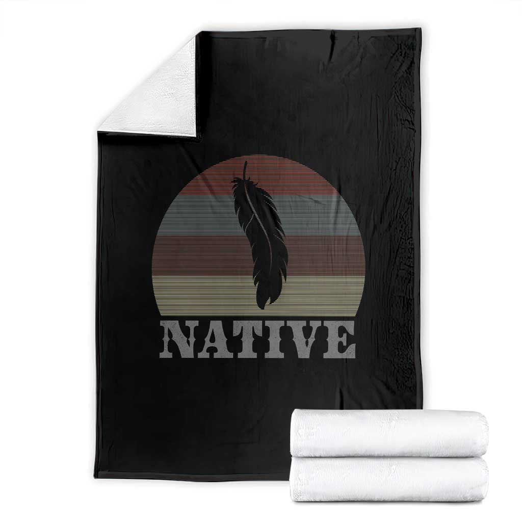 Native Indian American Pride Indigenous Native American Throw Blanket TS14 Black Print Your Wear