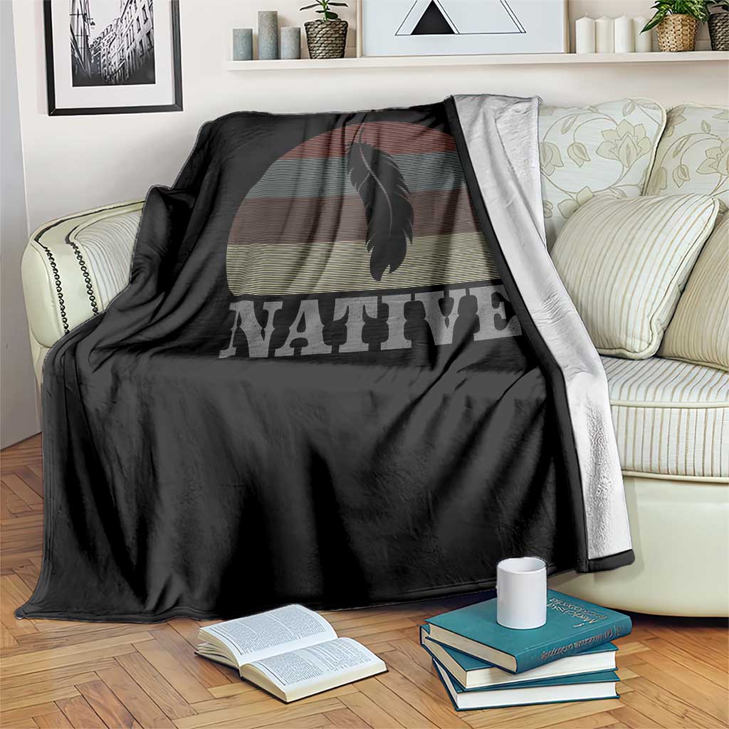 Native Indian American Pride Indigenous Native American Throw Blanket