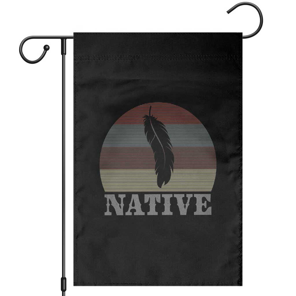 Native Indian American Pride Indigenous Native American Garden Flag TS14 Black Print Your Wear