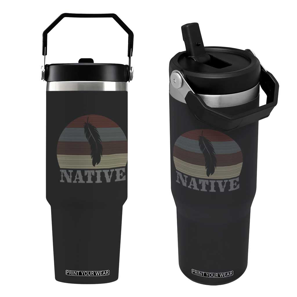Native Indian American Pride Indigenous Native American Flip Straw Tumbler