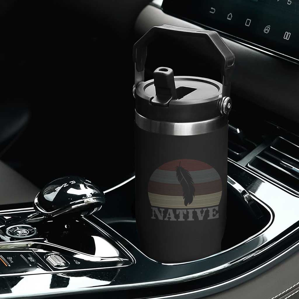 Native Indian American Pride Indigenous Native American Flip Straw Tumbler