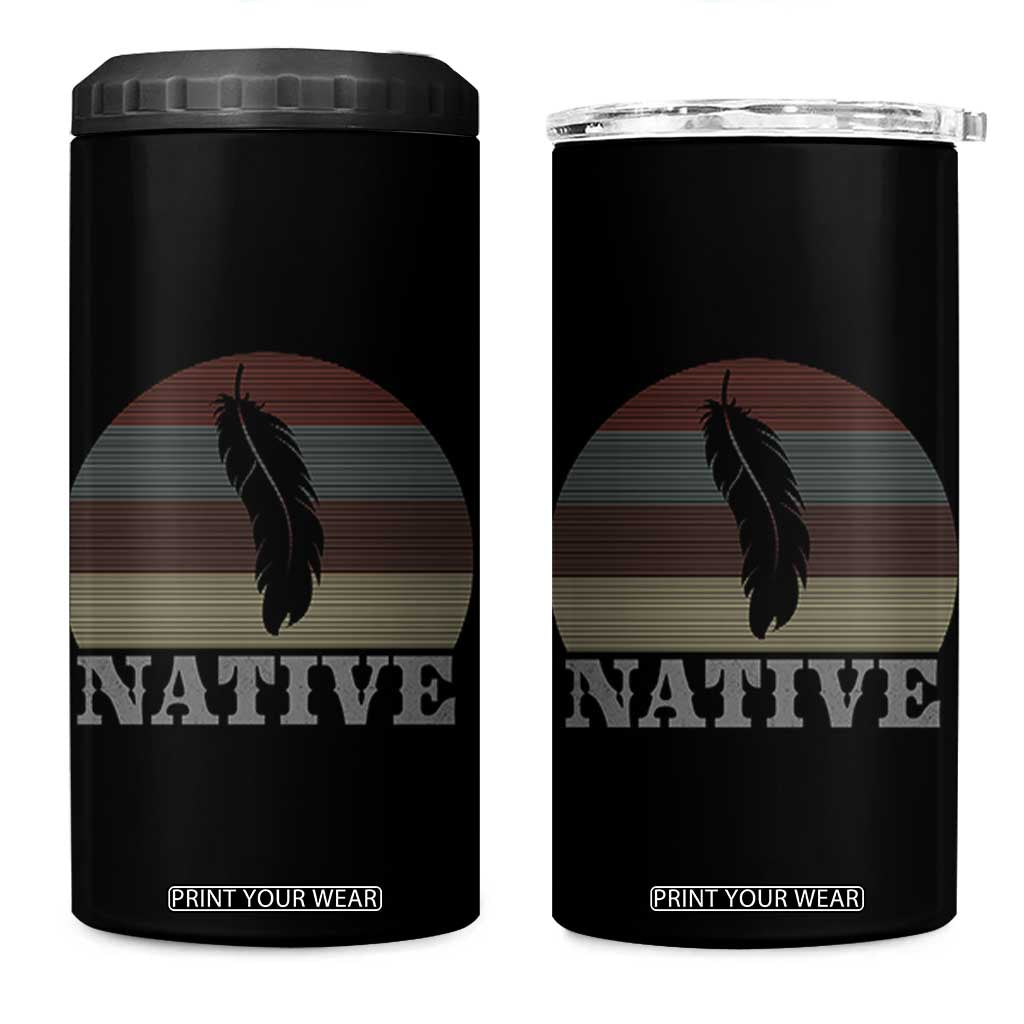 Native Indian American Pride Indigenous Native American 4 in 1 Can Cooler Tumbler