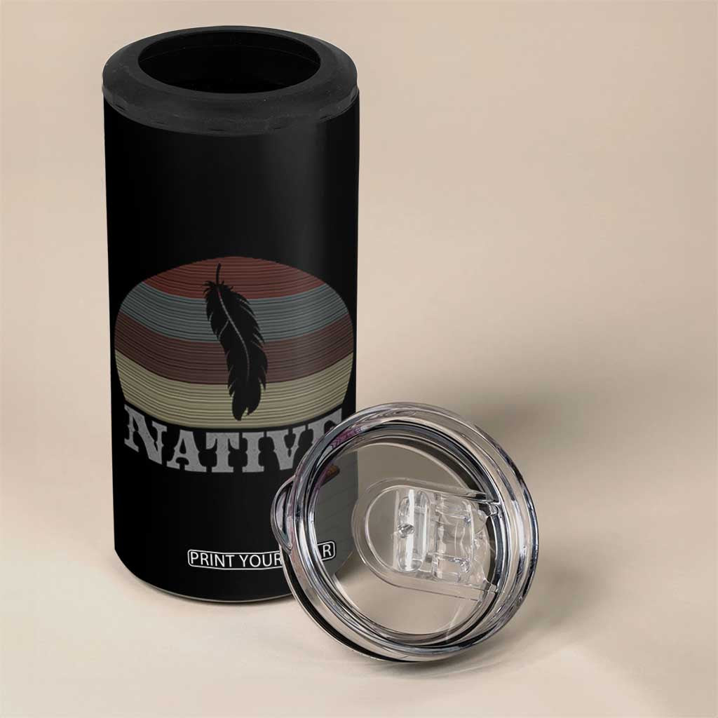 Native Indian American Pride Indigenous Native American 4 in 1 Can Cooler Tumbler