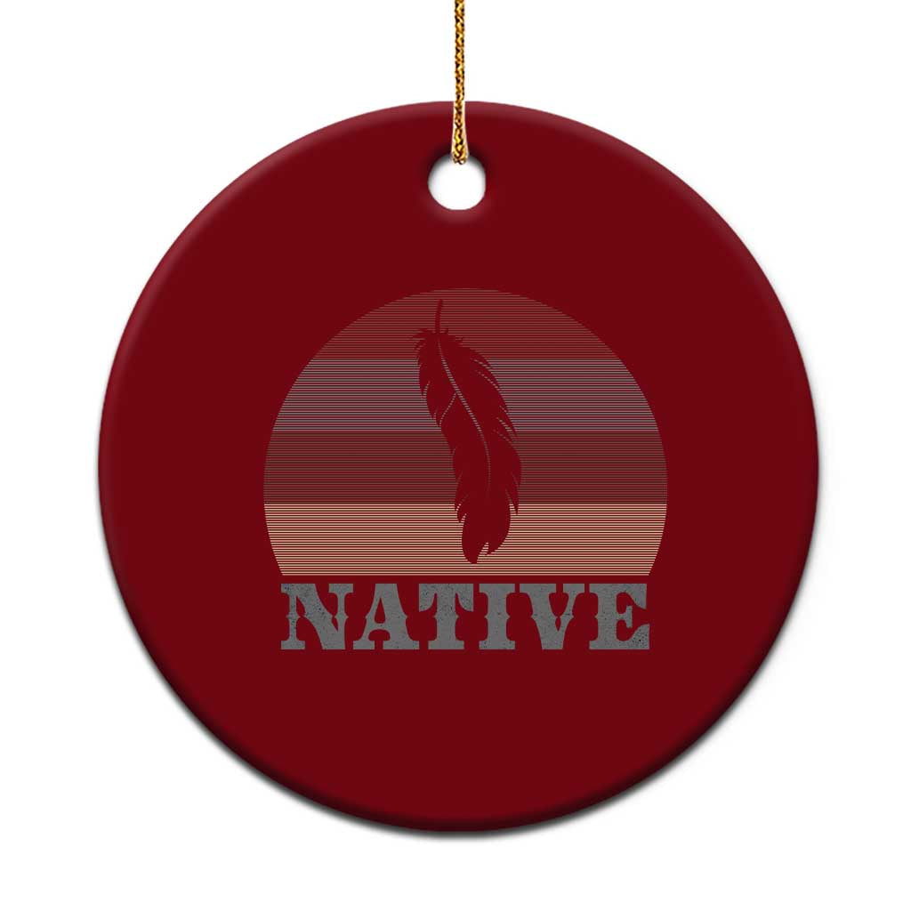 Native Indian American Pride Indigenous Native American Ceramic Ornament TS14 1pc Red Print Your Wear