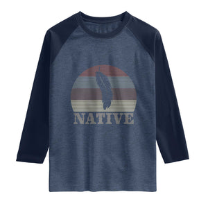Native Indian American Pride Indigenous Native American Raglan Shirt