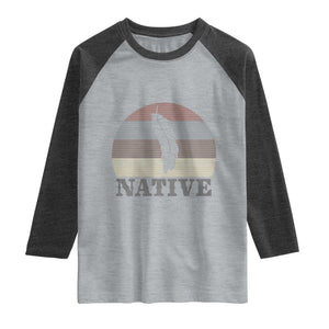 Native Indian American Pride Indigenous Native American Raglan Shirt