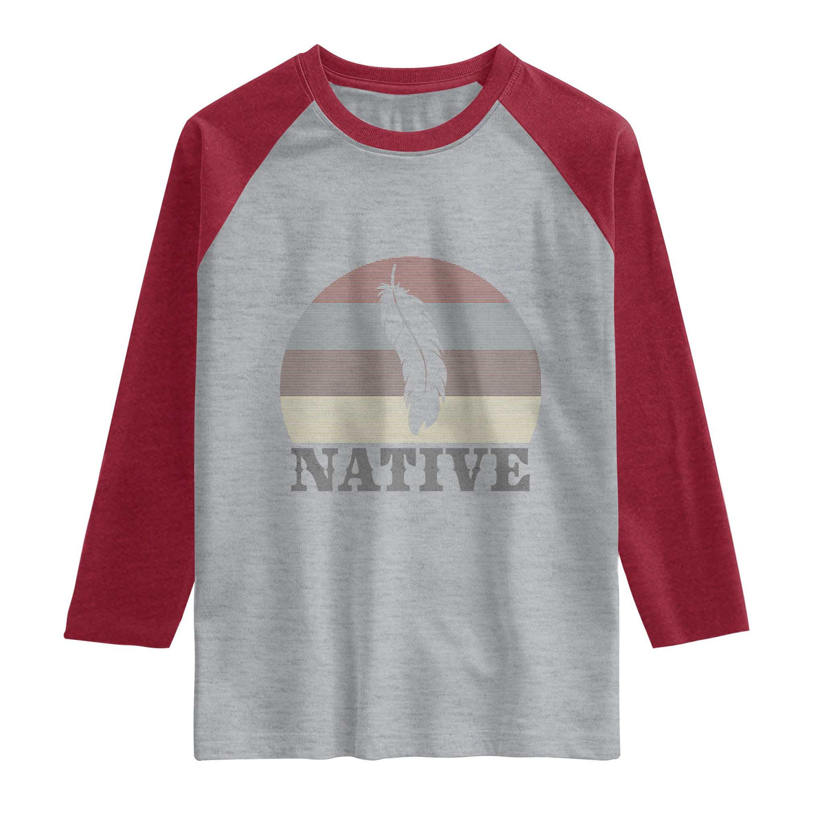 Native Indian American Pride Indigenous Native American Raglan Shirt