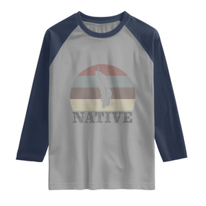 Native Indian American Pride Indigenous Native American Raglan Shirt