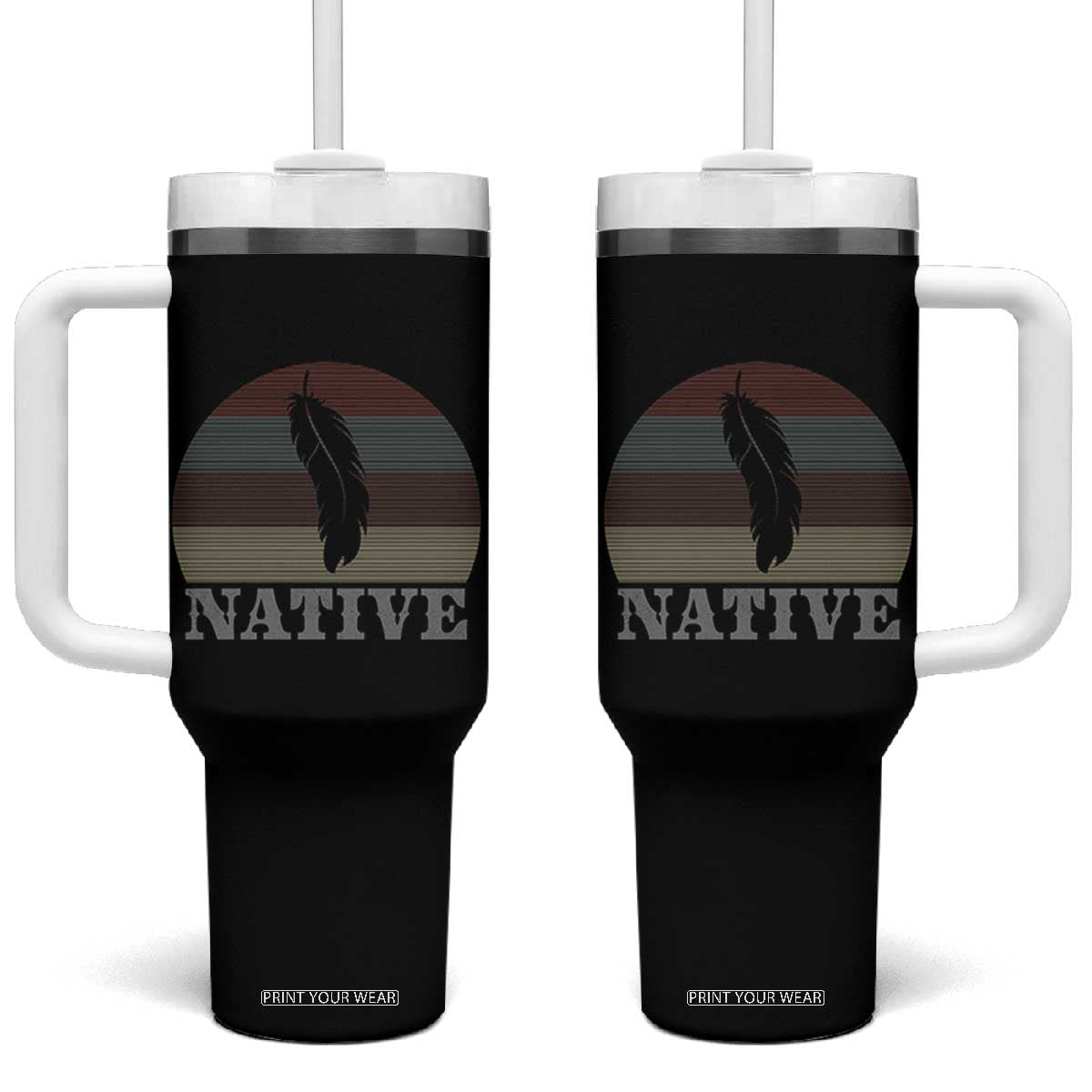 Native Indian American Pride Indigenous Native American Tumbler With Handle