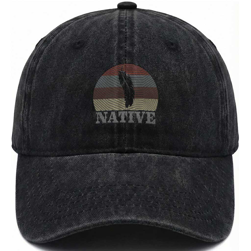 Native Indian American Pride Indigenous Native American Washed Cotton Baseball Cap TS14 Print Your Wear