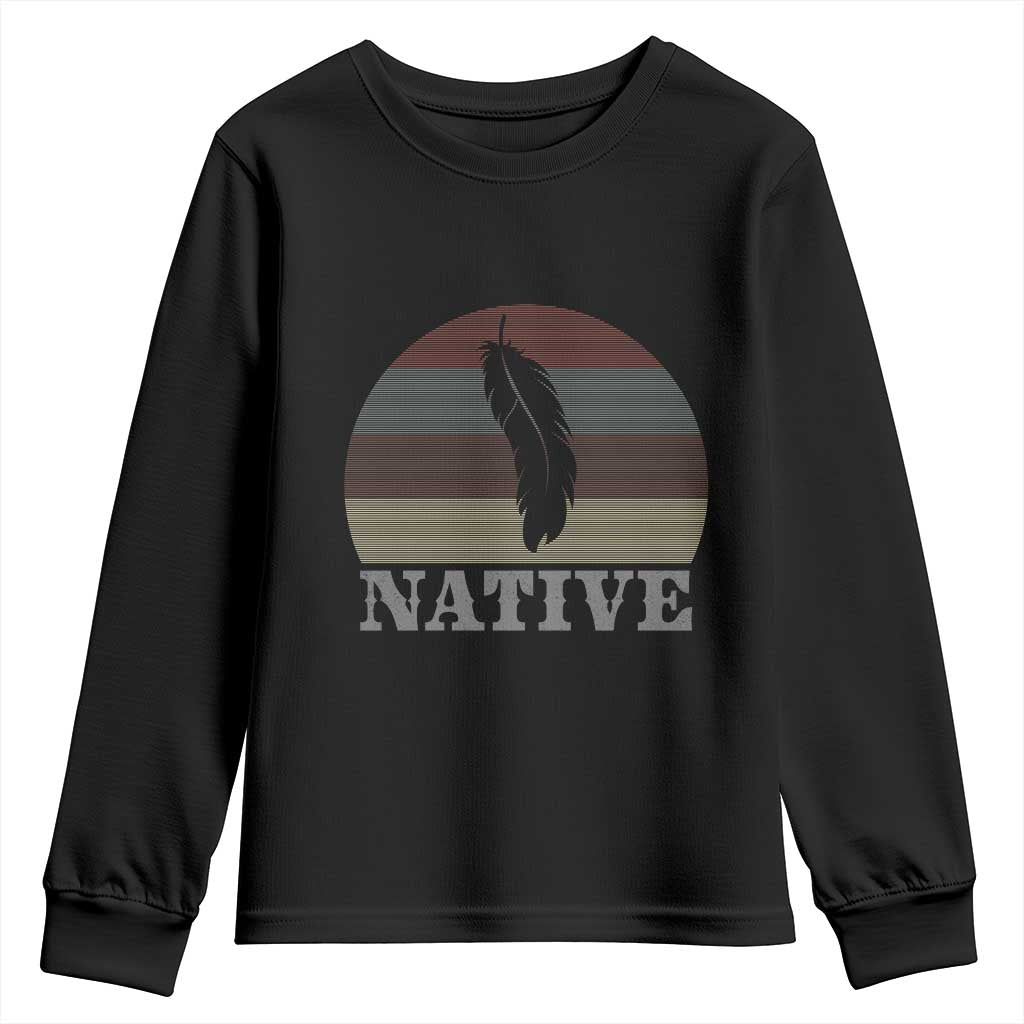 Native Indian American Pride Indigenous Native American Youth Sweatshirt TS14 Black Print Your Wear