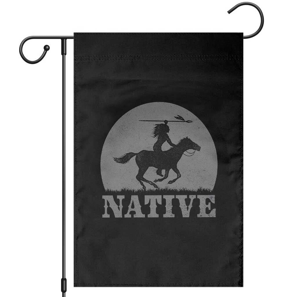 Northwest Native American Knight Pride Mountain Warrior Garden Flag TS14 Black Print Your Wear