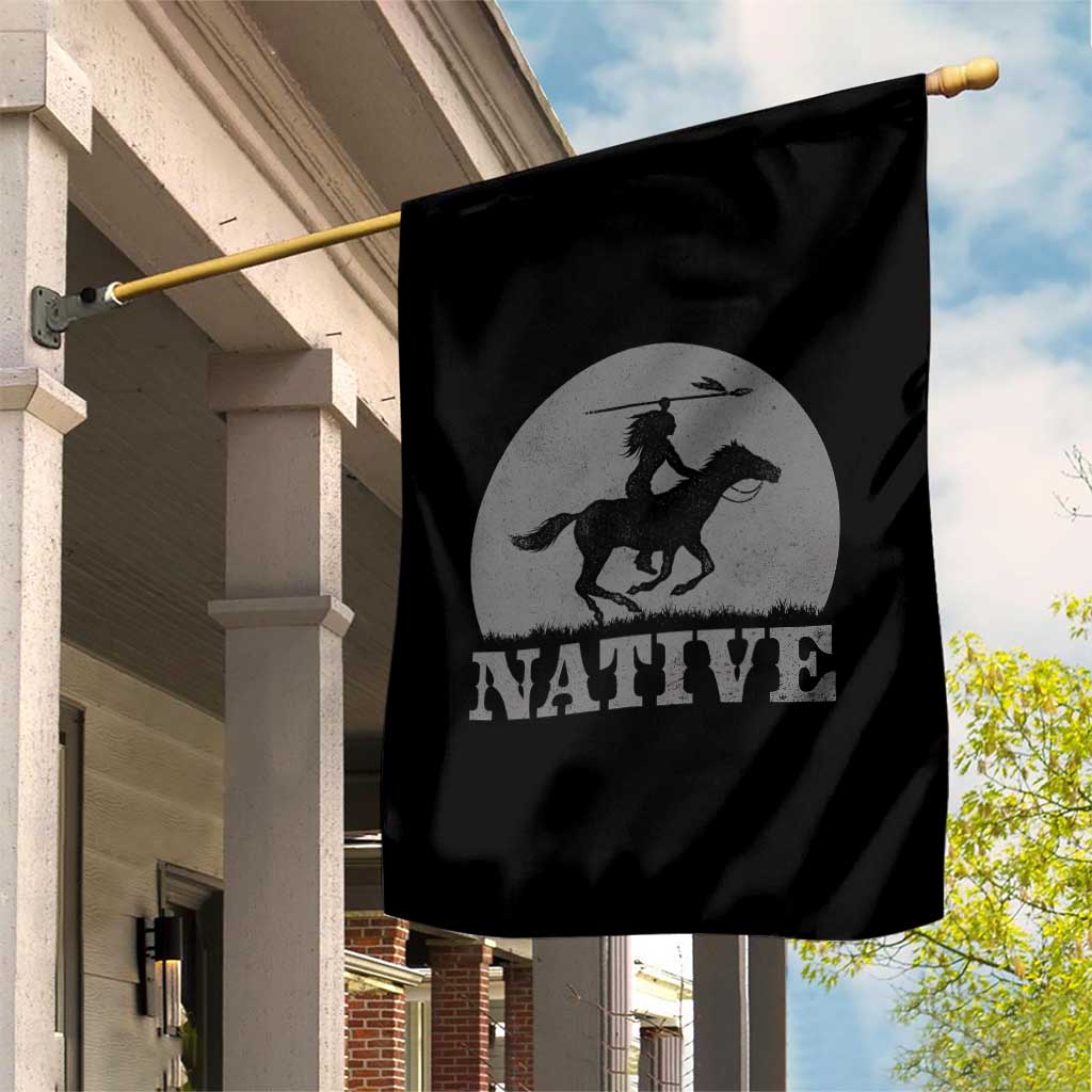 Northwest Native American Knight Pride Mountain Warrior Garden Flag