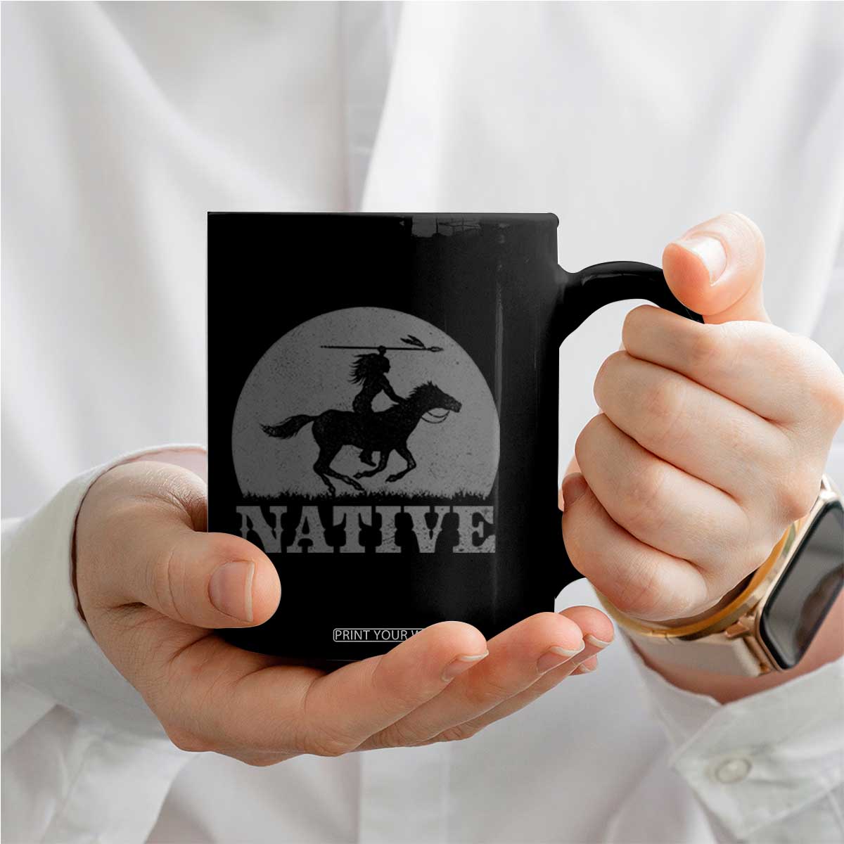 Northwest Native American Knight Pride Mountain Warrior Coffee Mug
