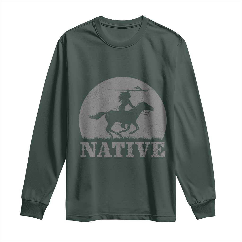 Northwest Native American Knight Pride Mountain Warrior Long Sleeve Shirt