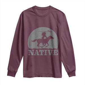 Northwest Native American Knight Pride Mountain Warrior Long Sleeve Shirt