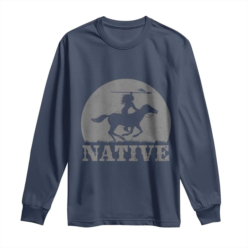 Northwest Native American Knight Pride Mountain Warrior Long Sleeve Shirt