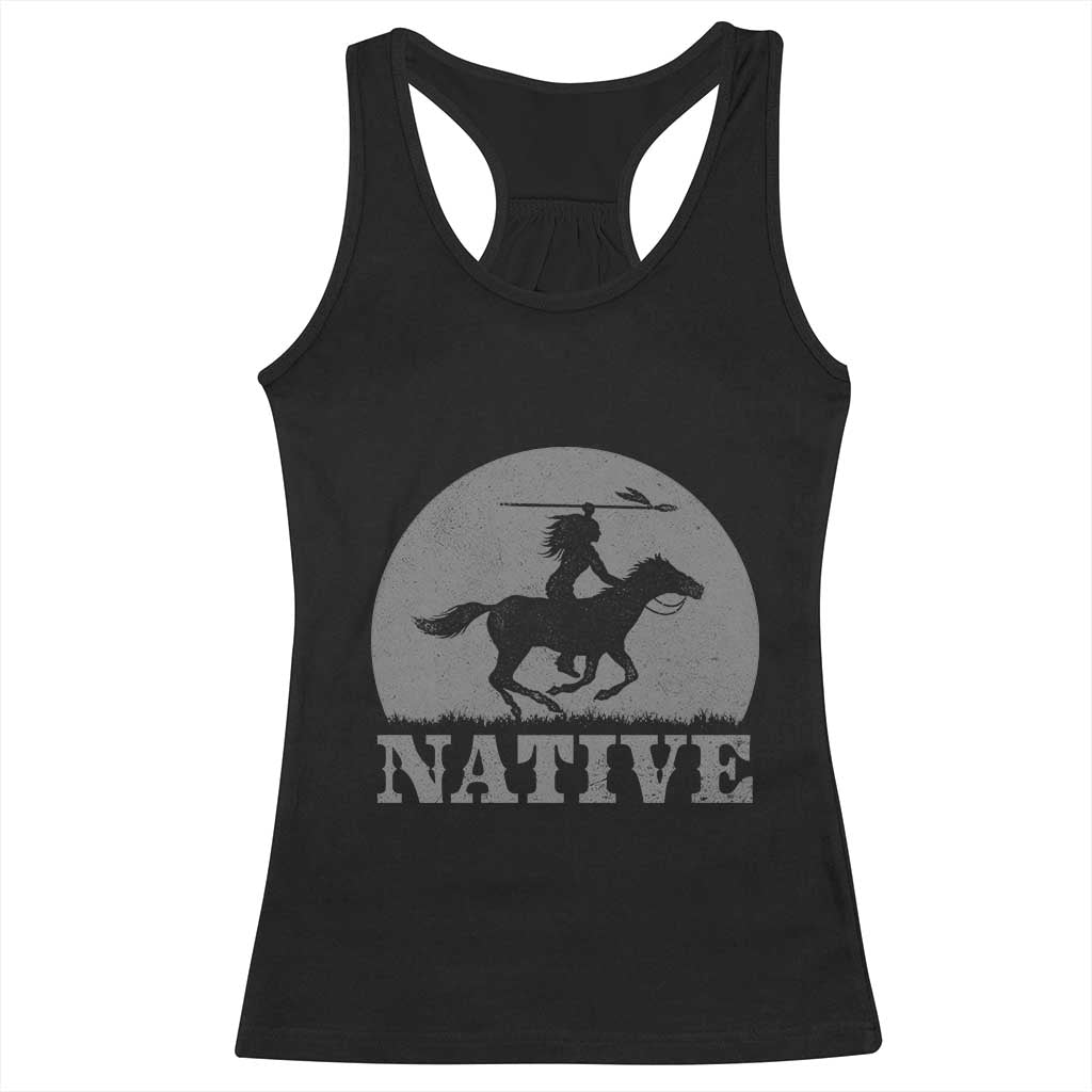 Northwest Native American Knight Pride Mountain Warrior Racerback Tank Top TS14 Black Print Your Wear