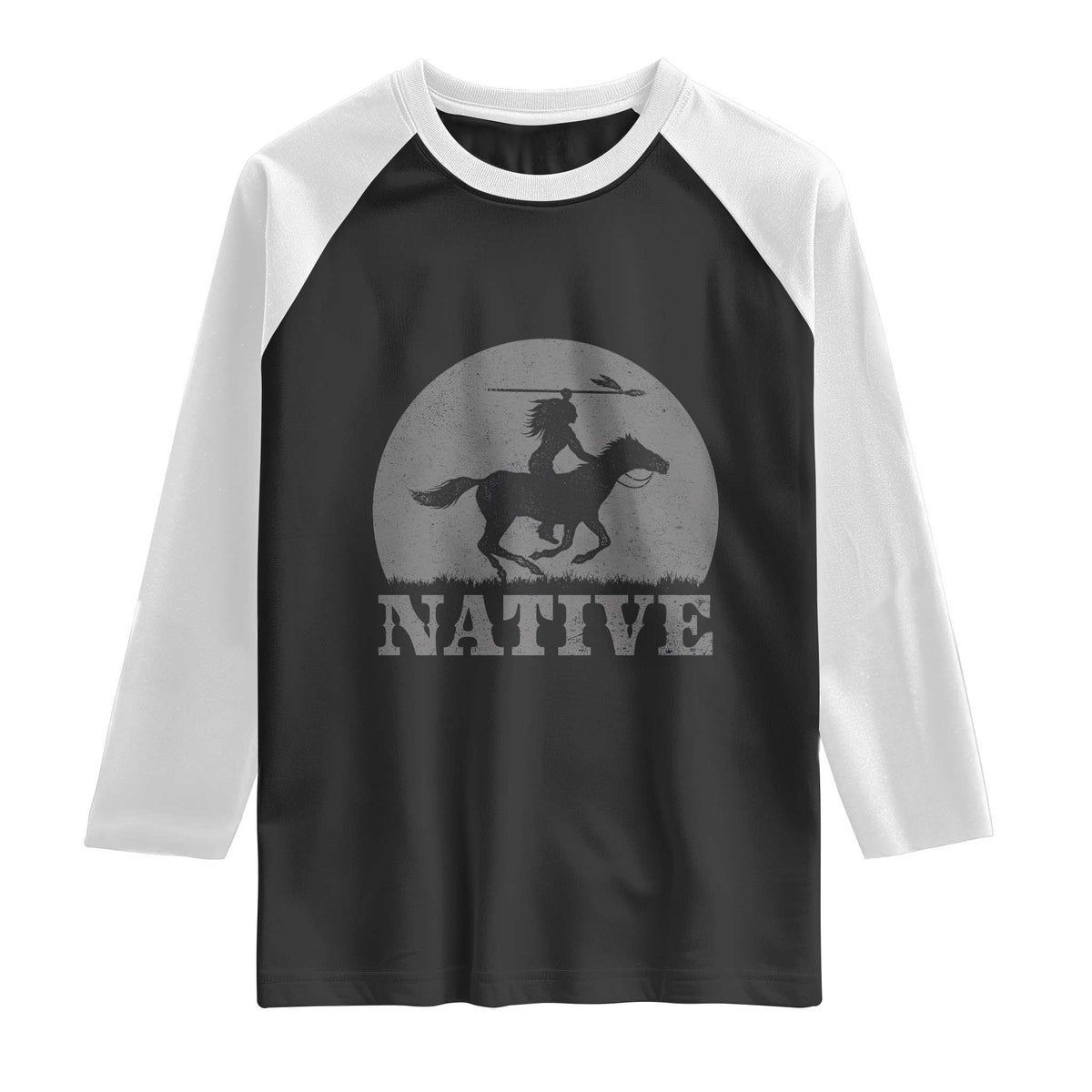 Northwest Native American Knight Pride Mountain Warrior Raglan Shirt