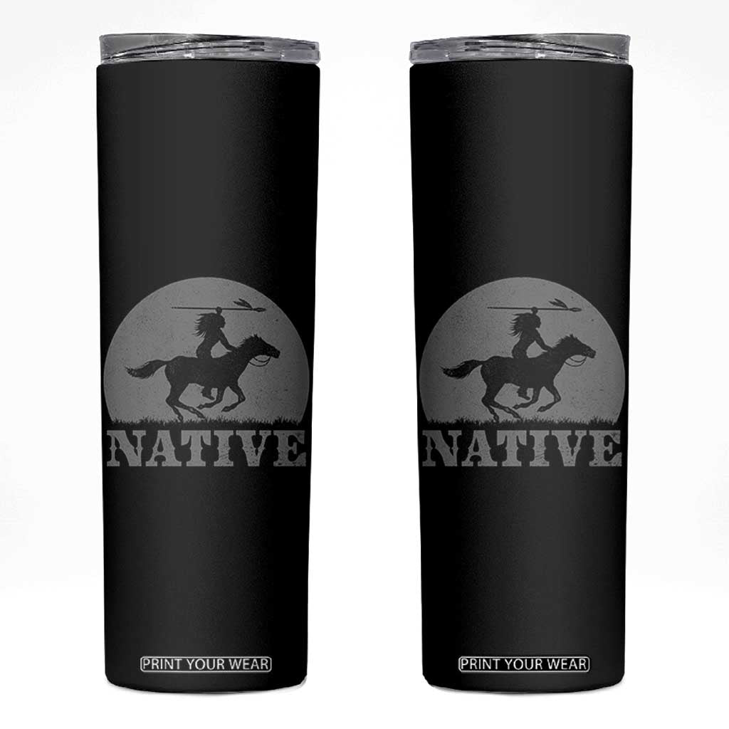 Northwest Native American Knight Pride Mountain Warrior Skinny Tumbler