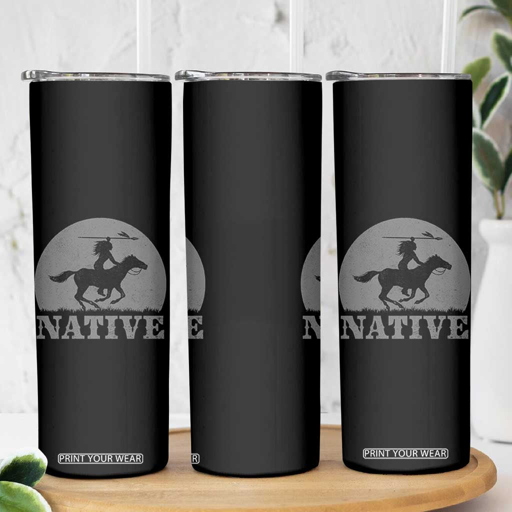Northwest Native American Knight Pride Mountain Warrior Skinny Tumbler