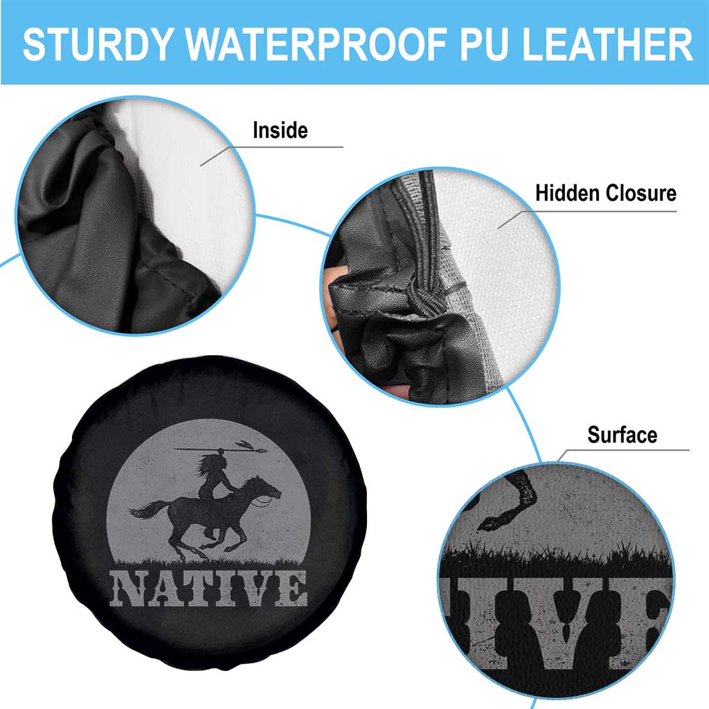 Northwest Native American Knight Pride Mountain Warrior Spare Tire Cover