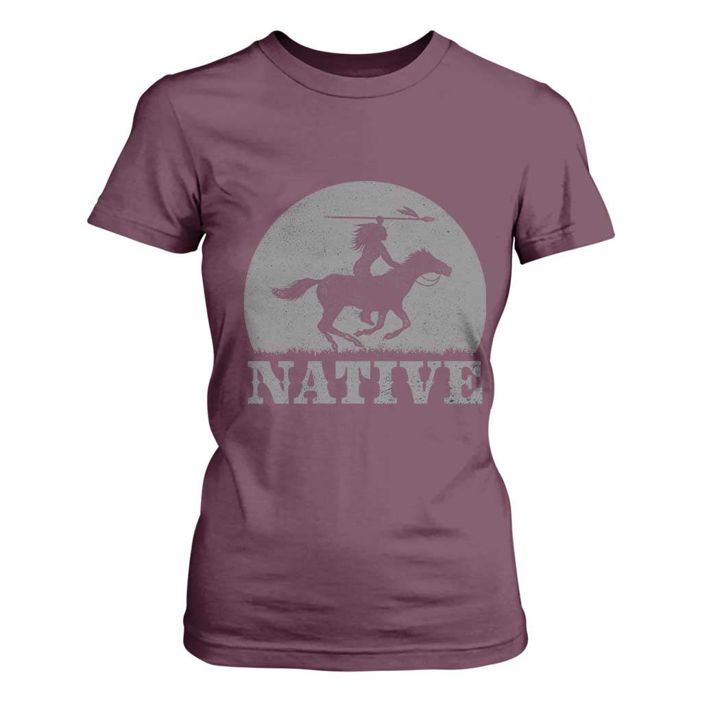 Northwest Native American Knight Pride Mountain Warrior T Shirt For Women