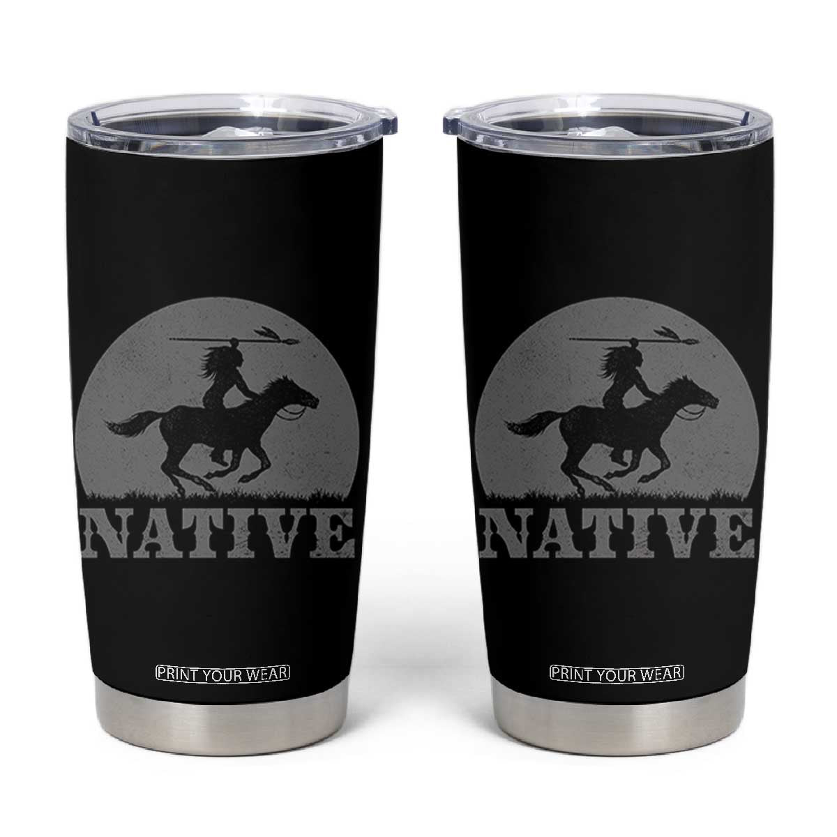 Northwest Native American Knight Pride Mountain Warrior Tumbler Cup