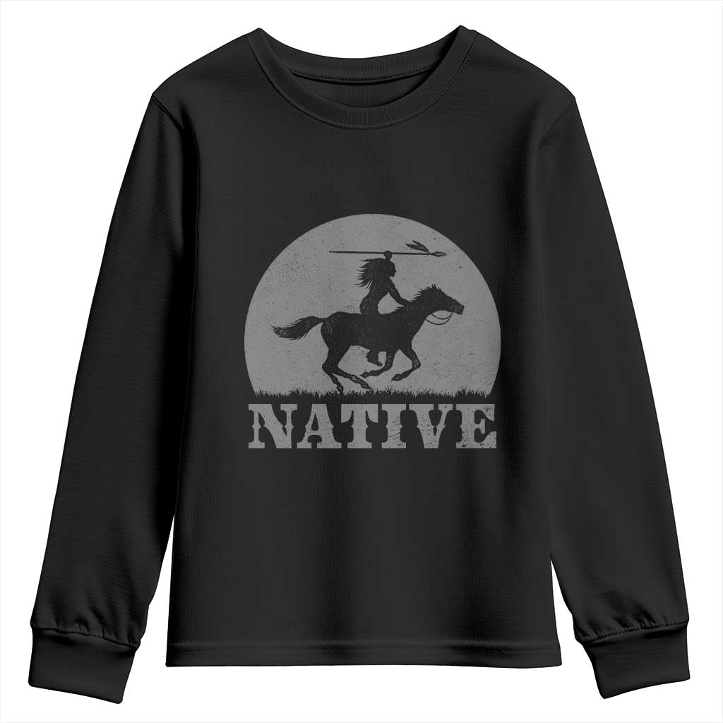 Northwest Native American Knight Pride Mountain Warrior Youth Sweatshirt TS14 Black Print Your Wear