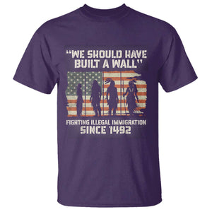 We Should Have Built A Wall Fighting Illegal Immigration T Shirt Native American Indian Pride