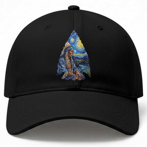 Native American Arrowhead Hunter Starry Night Baseball Cap