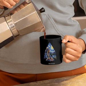 Native American Arrowhead Hunter Starry Night Coffee Mug