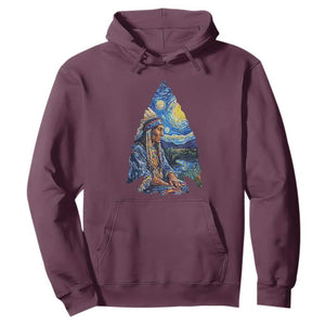 Native American Arrowhead Hunter Starry Night Hoodie