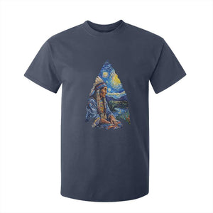 Native American Arrowhead Hunter Starry Night T Shirt For Kid