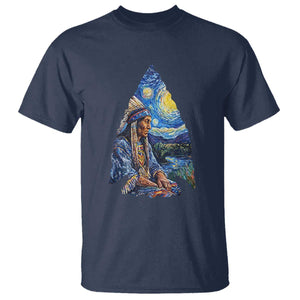 Native American Arrowhead Hunter Starry Night T Shirt