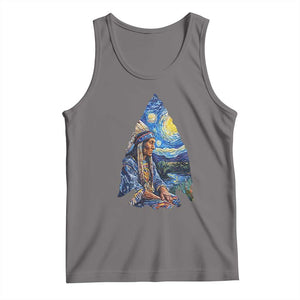 Native American Arrowhead Hunter Starry Night Tank Top