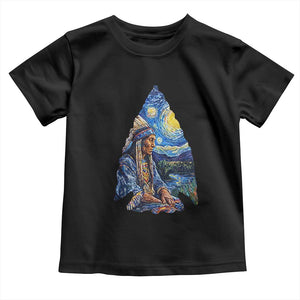 Native American Arrowhead Hunter Starry Night Toddler T Shirt