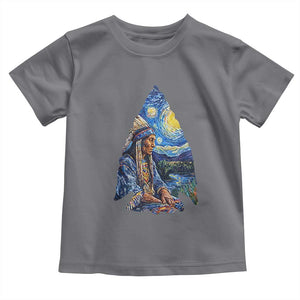 Native American Arrowhead Hunter Starry Night Toddler T Shirt