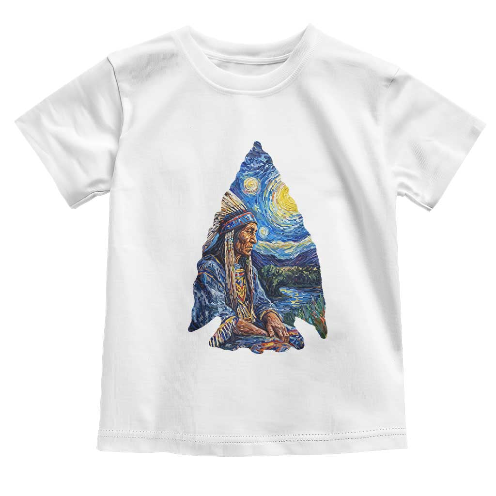 Native American Arrowhead Hunter Starry Night Toddler T Shirt