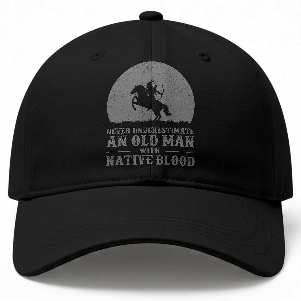 Never Underestimate An Old Man Native American Warrior Baseball Cap