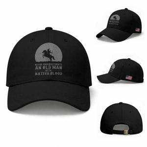 Never Underestimate An Old Man Native American Warrior Baseball Cap